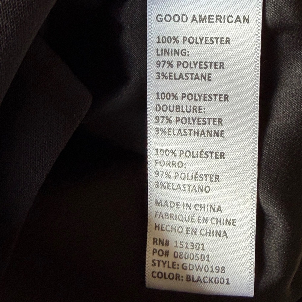 Good American Blazer Dress Womens Size 3 Black Double Breasted Sleeveless EUC - Picture 5 of 6